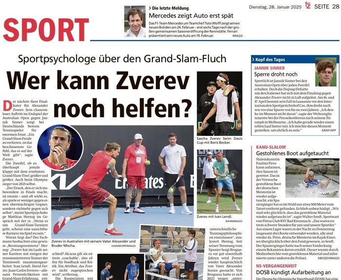 tz: Wer kann Zverev noch helfen? – Sportpsychologe über den Grand-Slam-Fluch