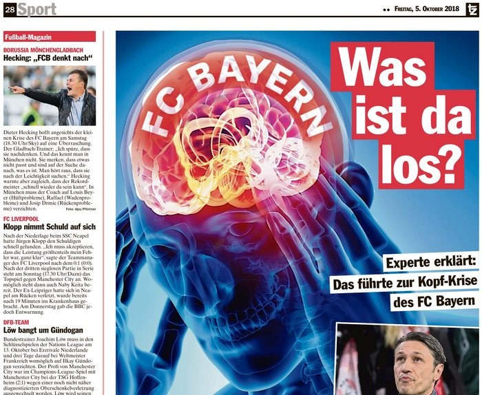 BILD: Das führte zur Kopf-Krise des FC Bayern