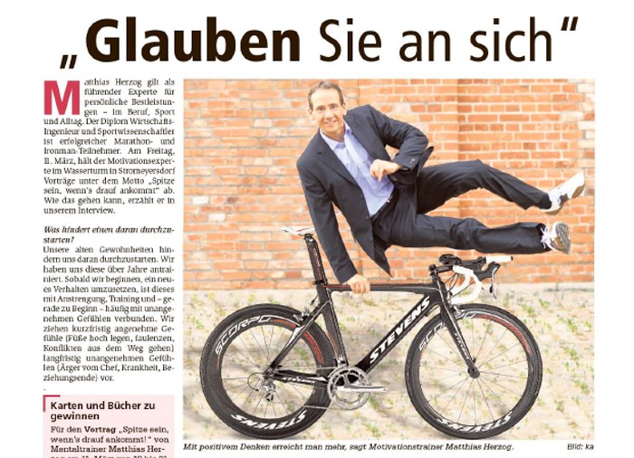Glauben Sie an sich – Interview mit Motivationstrainer Matthias Herzog